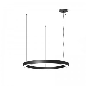 Cerc Suspendat LED 68W, 230V, IP20, 2700/4000K CCT, D1000 mm, Negru